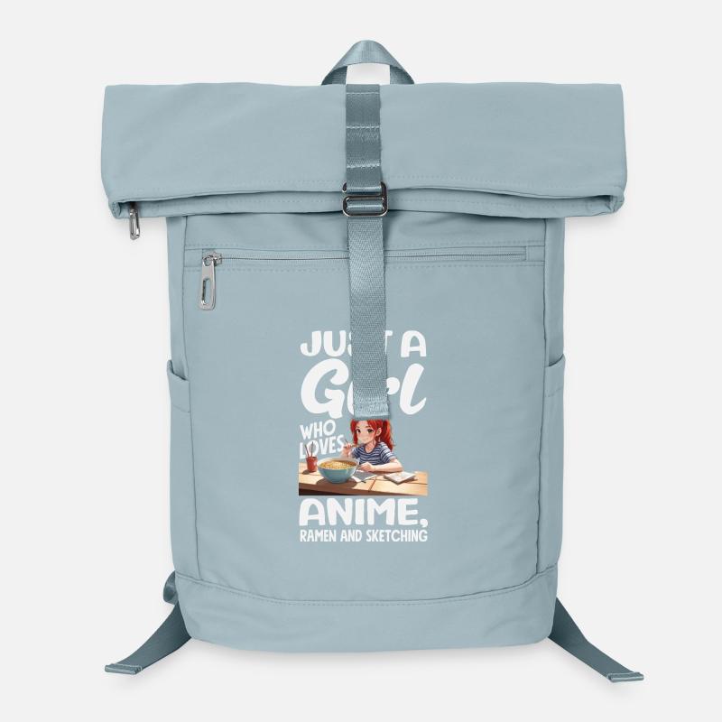 Mädchen Liebt Anime Ramen Und Zeichnen Laptop-Rucksack 