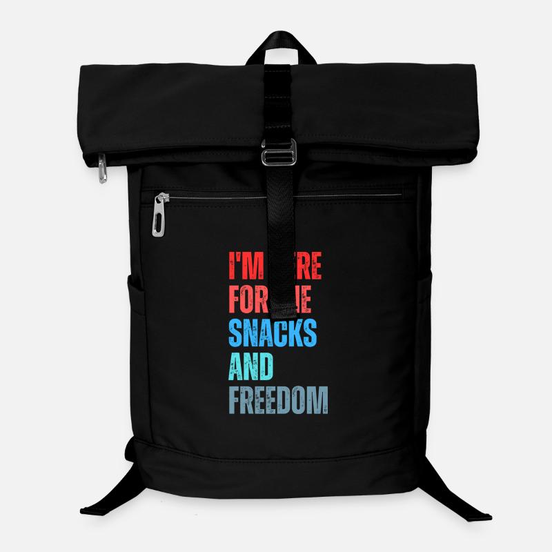 Slogan du plaisir de grignoter et liberté Sac à dos ordinateur
