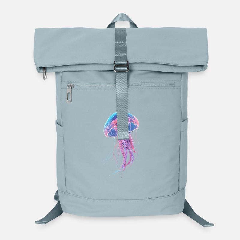 Regenbogen-Neonquallen Laptop-Rucksack 