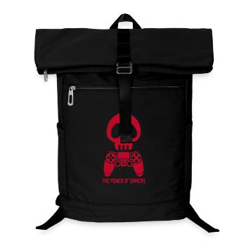 Le pouvoir des gamers (rouge) - Sac à dos ordinateur - noir - Devant
