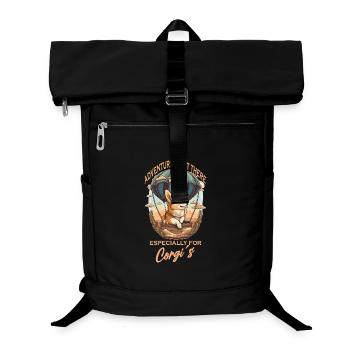Adventurer dog in hot air balloon - Laptop Backpack - black - Front