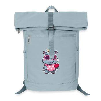 Hippopotamus - Laptop Backpack - ice blue - Front