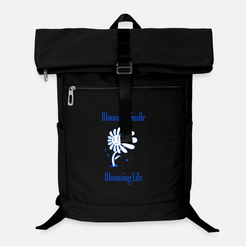 Blooming Smile – Floral Graphic with a Message Laptop Backpack
