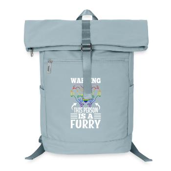 Warning This Person Is A Furry - Laptop Backpack - ice blue - Front