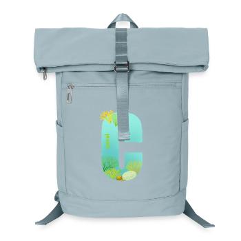 Coral Reef C Letter Design Blue Green Turquoise  - Laptop Backpack - ice blue - Front