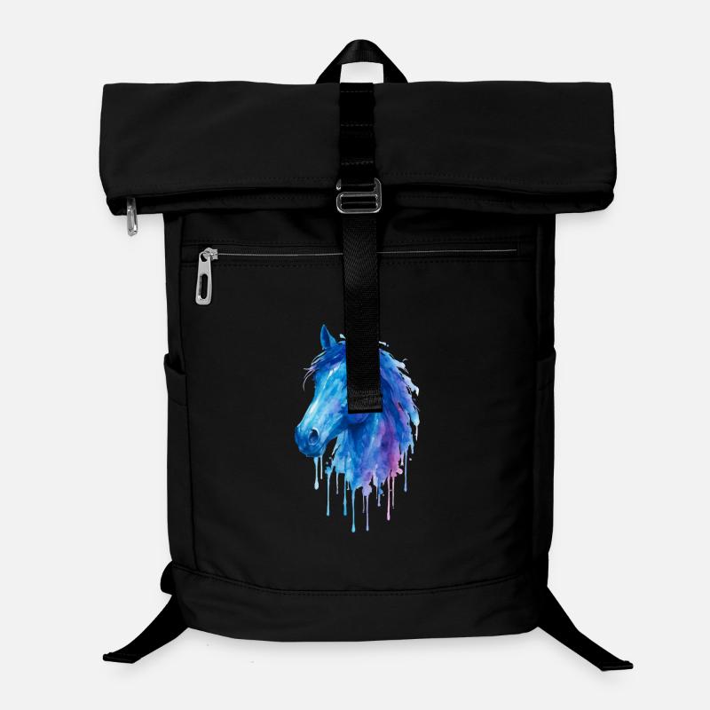 Cheval Aquarelle - Equitation Sac à dos ordinateur