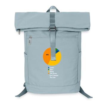 Funny Boxing Pie Chart Combat Sports Humor - Laptop Backpack - ice blue - Front