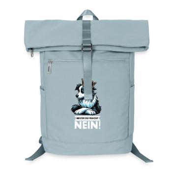 Bevor Du Fragst Border Collie Hütehund Colliehund - Laptop-Rucksack  - Eisblau - Vorne