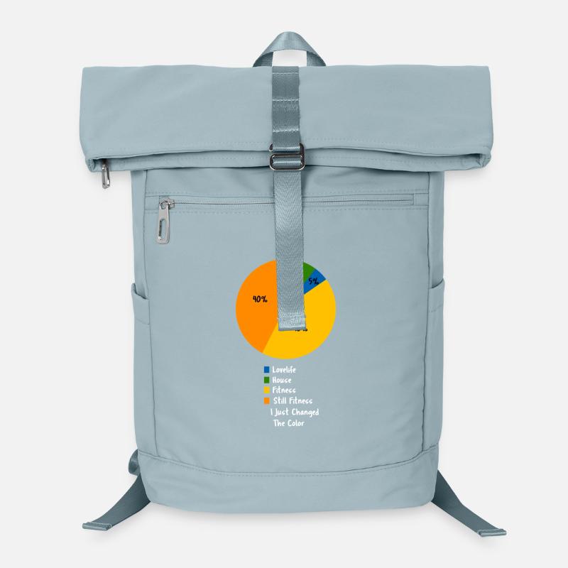 Funny Fitness Routine Pie Chart Humor Laptop Backpack