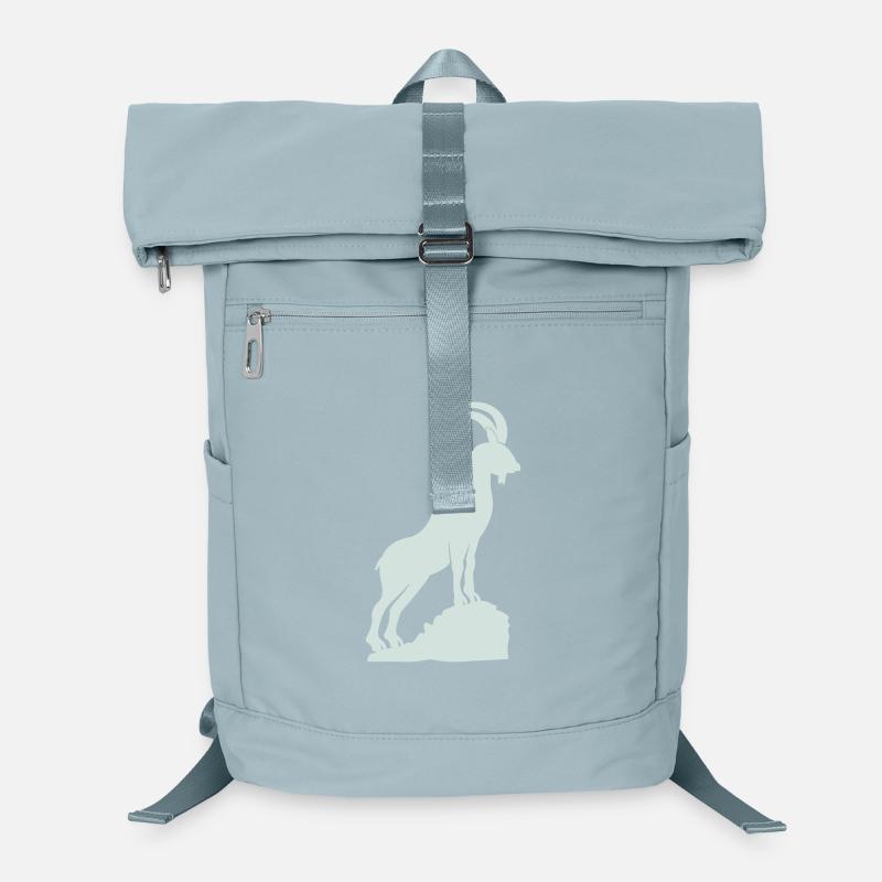 Sommets montagneux Silhouette du Capricorne Sac à dos ordinateur
