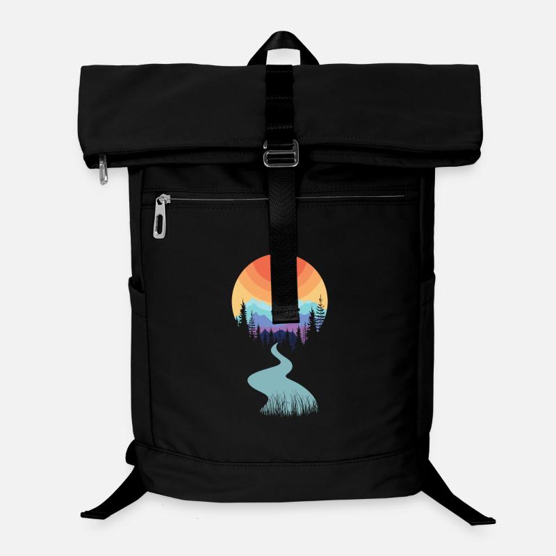 Berge | Wandern | Wald | Hiken Laptop-Rucksack 