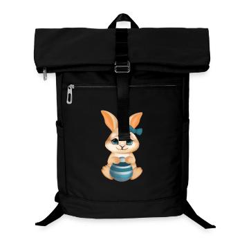 Süßer Hase – Niedliche Illustration - Laptop-Rucksack  - Schwarz - Vorne