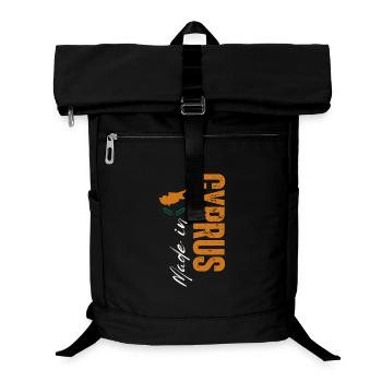Hergestellt in Zypern, vertikales Design - Laptop-Rucksack  - Schwarz - Vorne