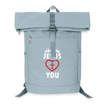 Jésus t’aime - Sac à dos ordinateur - bleu glacier - Devant