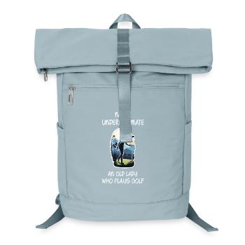 Never Underestimate An Old Lady Who Plays Golf - Laptop Backpack - ice blue - Front