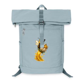 bee honey beekeeper honeycomb flowers meadow insect - Laptop Backpack - ice blue - Front