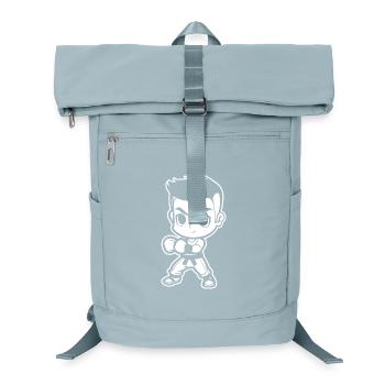 Cartoon Kickboxer - Laptop Backpack - ice blue - Front