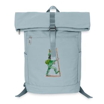 The green wanderer "GreenVagrant" on the move - Laptop Backpack - ice blue - Front