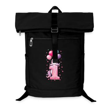 1 Year Girl Cute Unicorn 1st Birthday - Laptop Backpack - black - Front