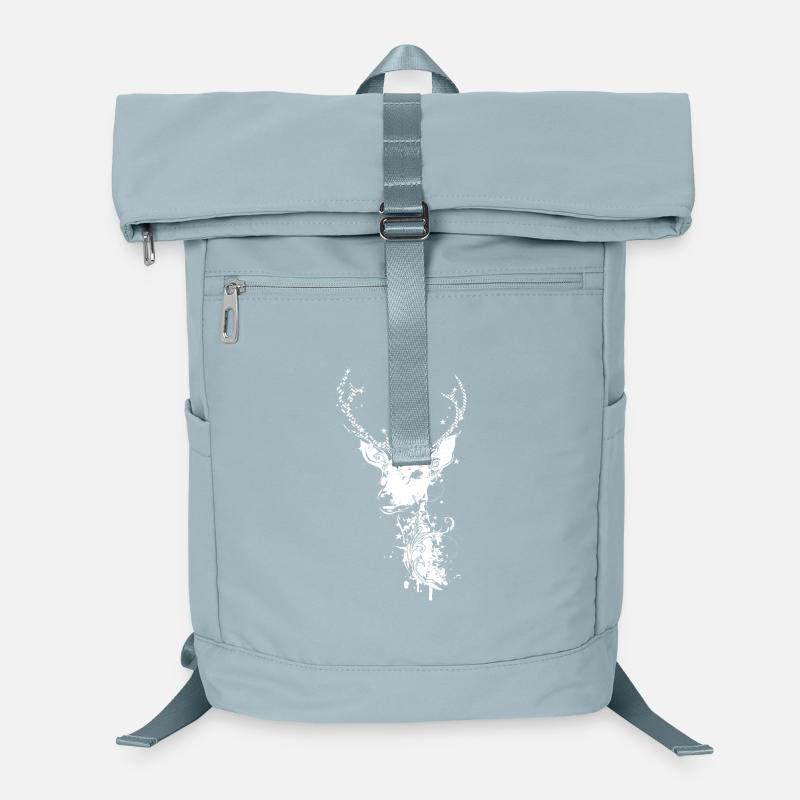 Ein weißer Hirsch Kopf Laptop-Rucksack 