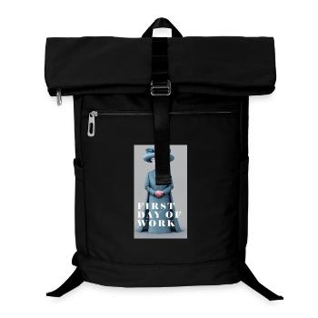 King Charles first day of work - Laptop Backpack - black - Front