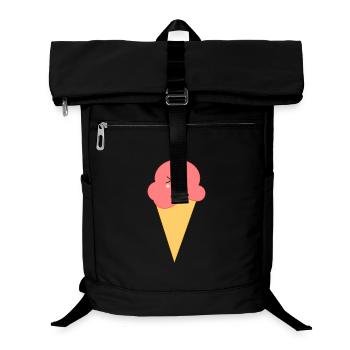 Eis Eiscreme Erdbeereis - Laptop-Rucksack  - Schwarz - Vorne