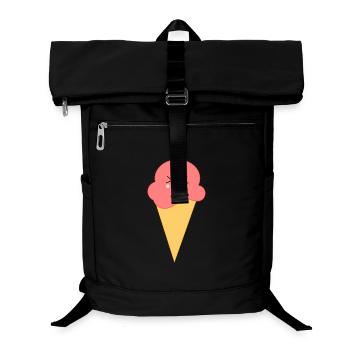 Eis Eiscreme Erdbeereis - Laptop-Rucksack  - Schwarz - Vorne