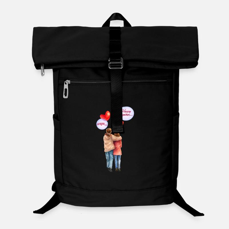 Heureux ensemble – Illustration romantique à l’aquarelle Sac à dos ordinateur
