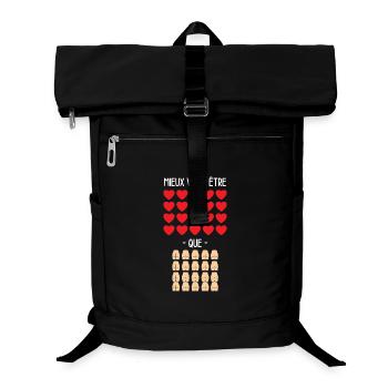 Mieux vaut être 20 Cœurs que 20 Culs - Humour noir - Sac à dos ordinateur - noir - Devant