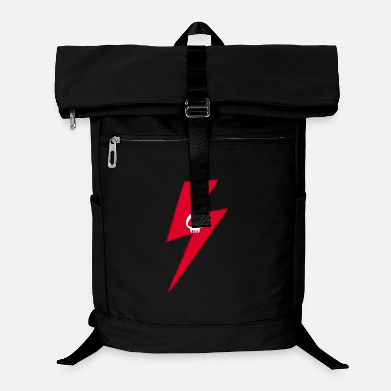 Skull and red lightning Laptop Backpack