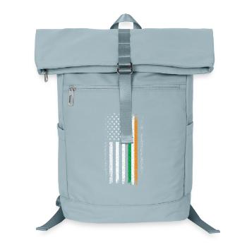 Le drapeau américain rencontre le Tricolore irlandais en détresse - Sac à dos ordinateur - bleu glacier - Devant