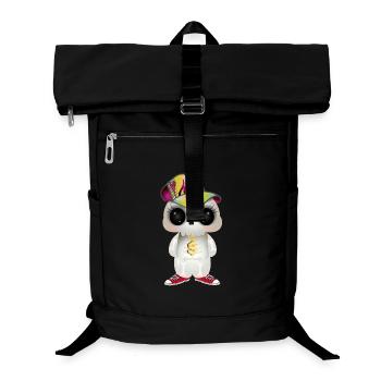 cute cool skull in hip hop look - Laptop Backpack - black - Front