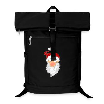 Visage du Père Noël - Sac à dos ordinateur - noir - Devant