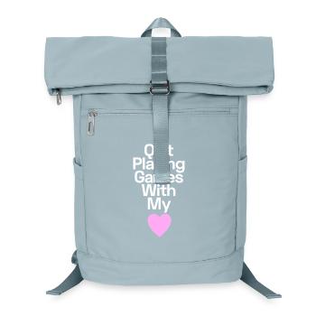 Hör auf, mit meinem Herzen zu spielen. - Laptop-Rucksack  - Eisblau - Vorne