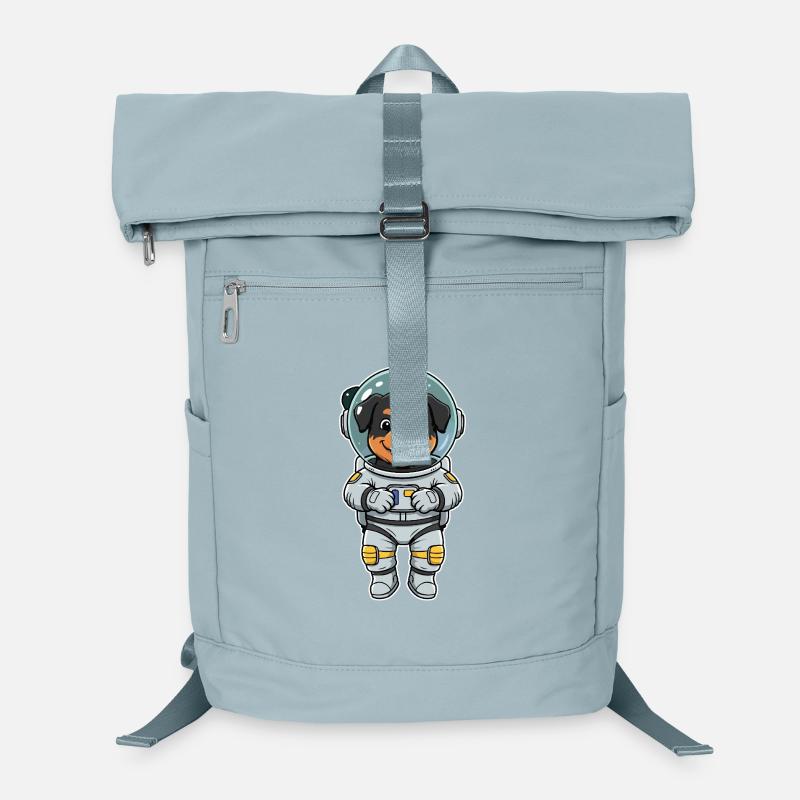 Rottweiler Dog Space Astronaut Color Laptop Backpack