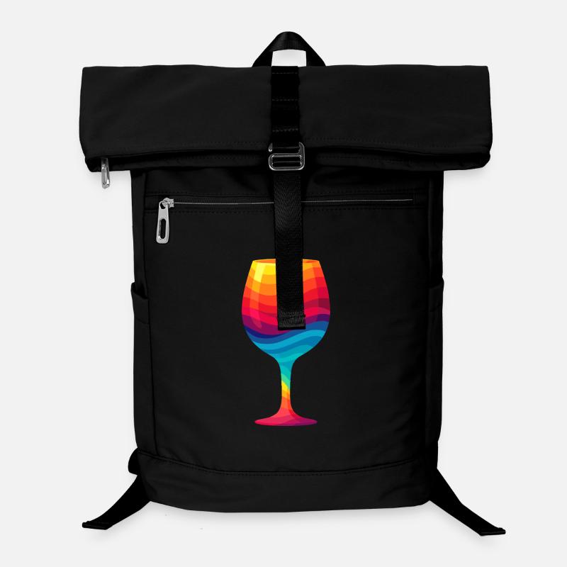 Buntes Weinglas Laptop-Rucksack 