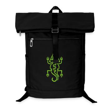 Tribal Green Lizard - Laptop Backpack - black - Front