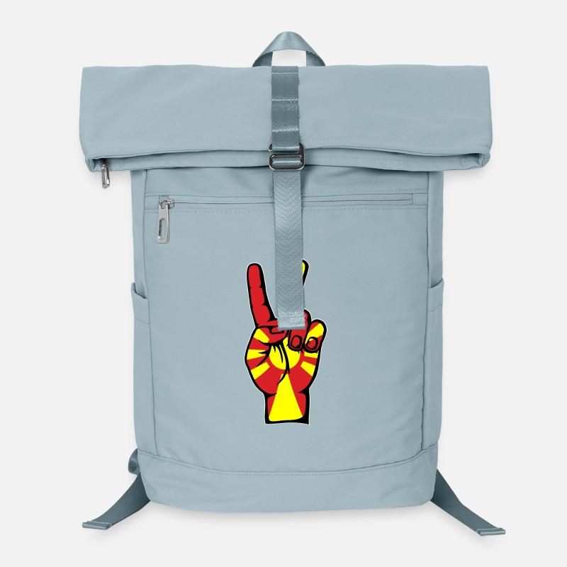 Macédoine Drapeau Paix Victoire Symbole Sac à dos ordinateur
