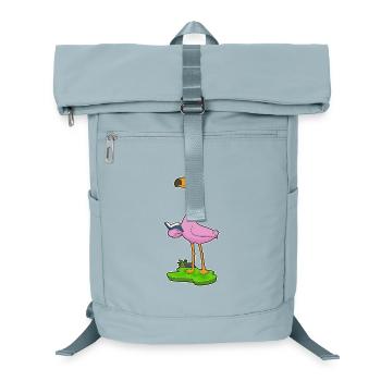 Flamingo Book - Laptop Backpack - ice blue - Front