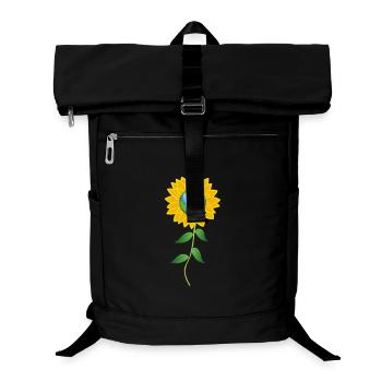 Planète Terre et fleur de tournesol - Sac à dos ordinateur - noir - Devant