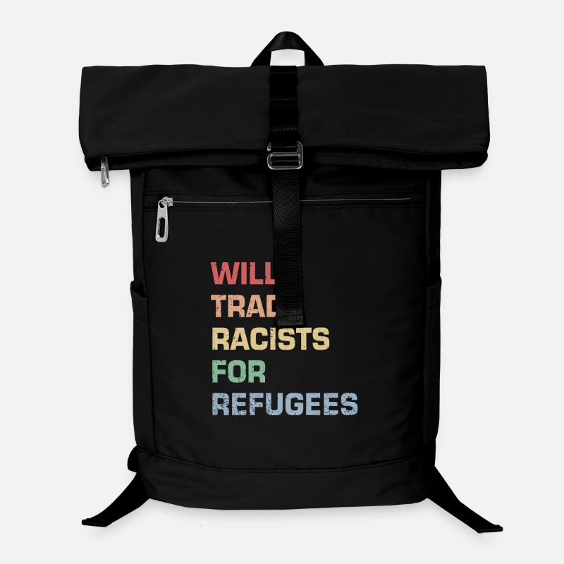 Échanger des racistes contre des réfugiés Sac à dos ordinateur