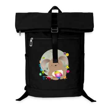 Peindre un lapin de Pâques mignon aux œufs de Pâques - Sac à dos ordinateur - noir - Devant