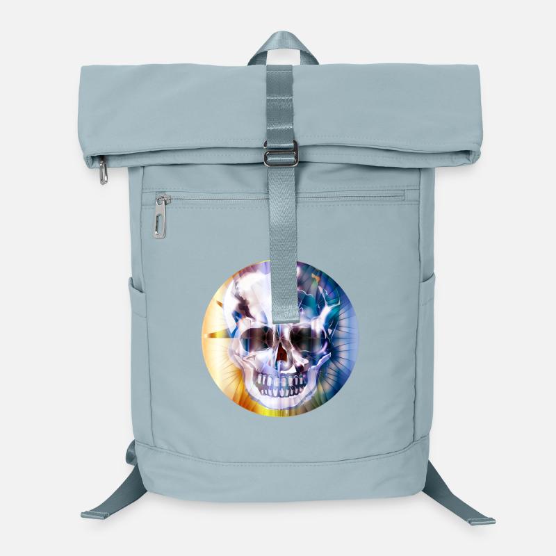 extravagant skull in colorful shimmering color Laptop Backpack