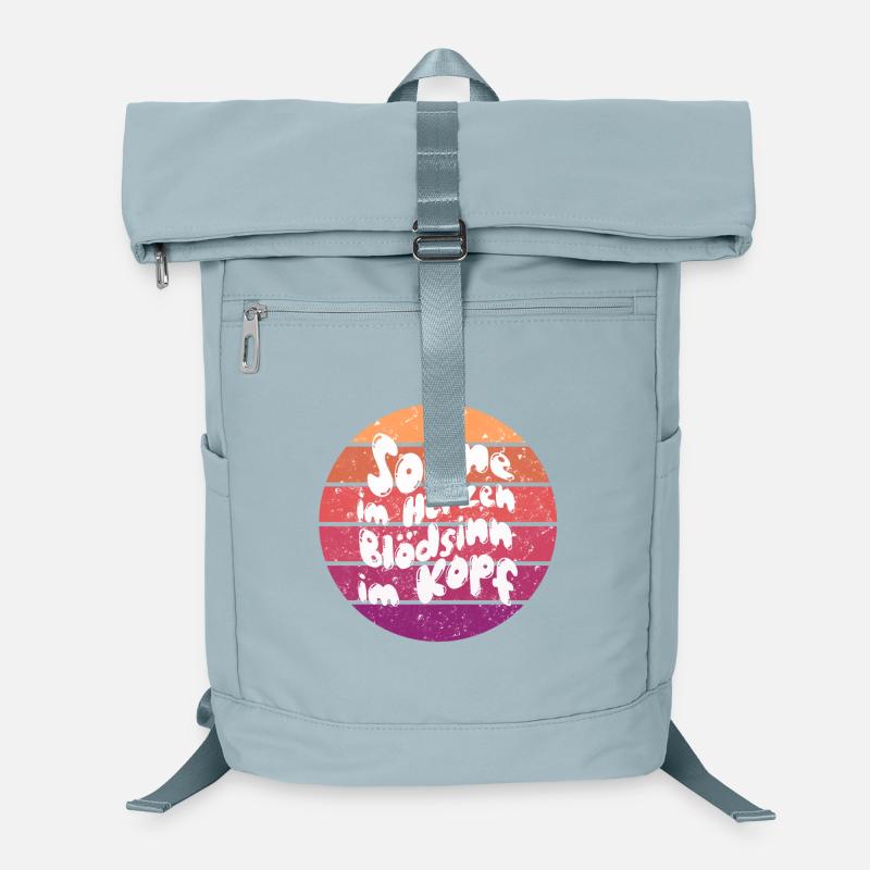Sonne im Herzen Retro Kreis Laptop-Rucksack 