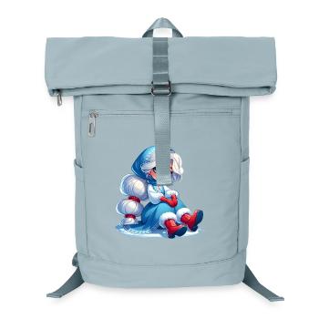 Ded Moroz Snegurotschka russischer Weihnachtsmann - Laptop-Rucksack  - Eisblau - Vorne