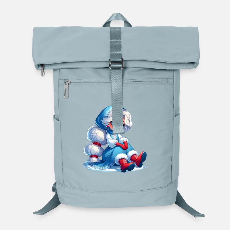 Ded Moroz Snegurotschka russischer Weihnachtsmann Laptop-Rucksack 