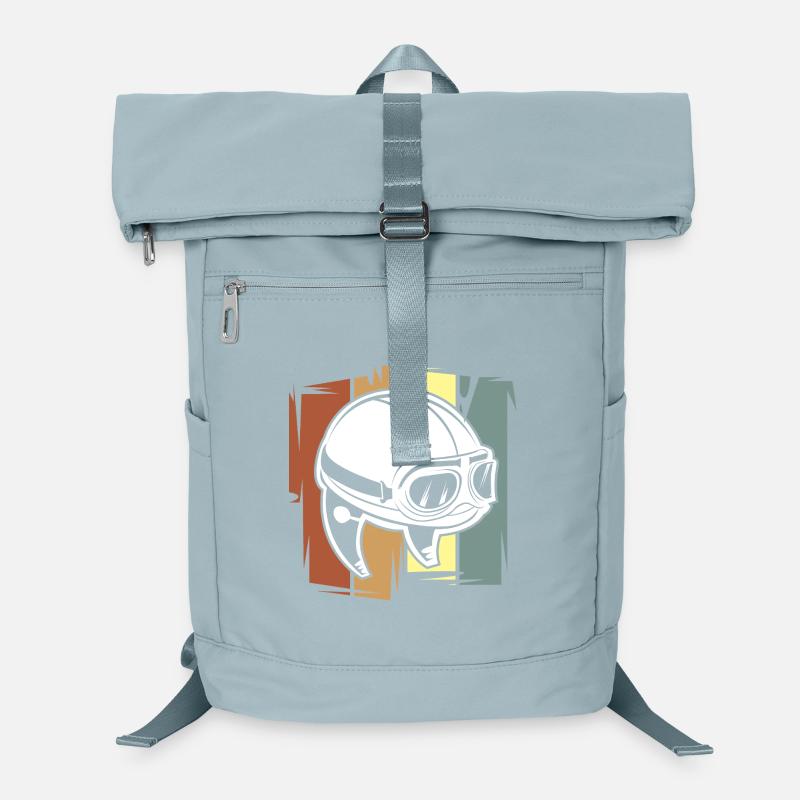 Oldschool Retro Biker - Caferacer und Motorradlogo Laptop-Rucksack 