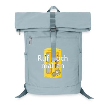 Yellow phone booth vintage, give us a call - Laptop Backpack - ice blue - Front
