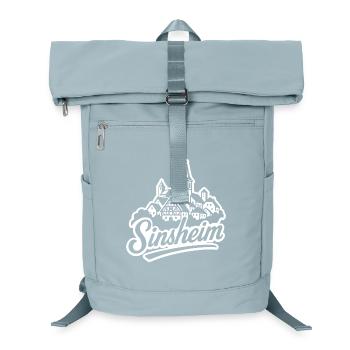 Sinsheim Kraichgau - Illustration mit Schriftzug - Laptop-Rucksack  - Eisblau - Vorne