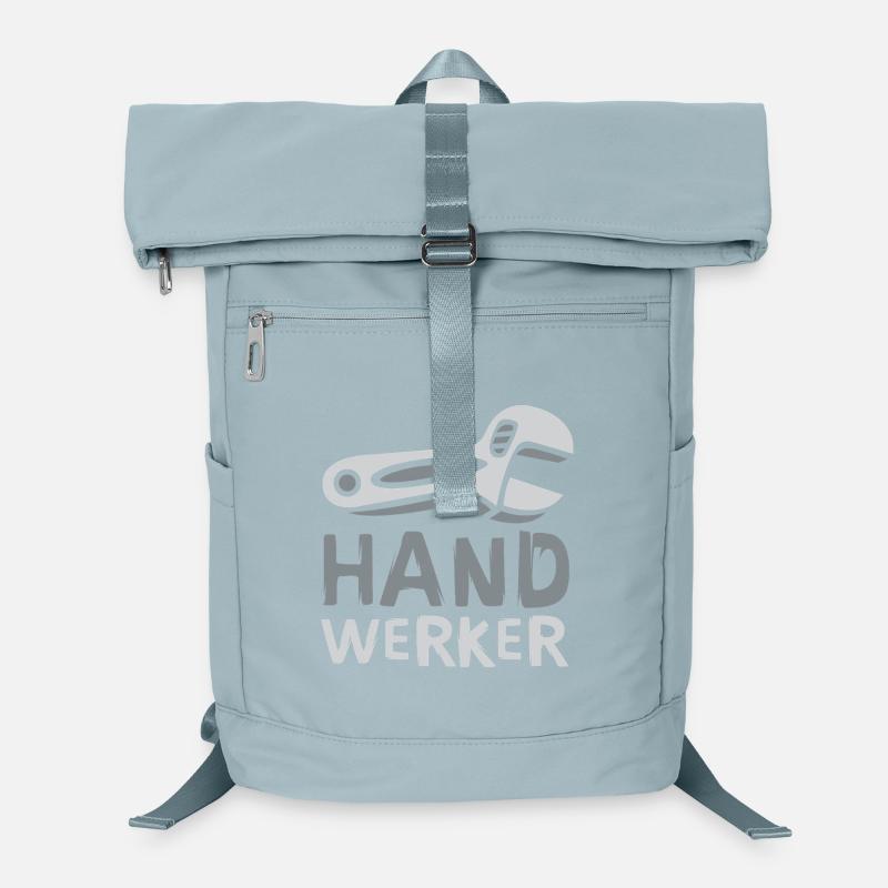 Handwerker Comic Design mit Schraubenschlüssel Laptop-Rucksack 
